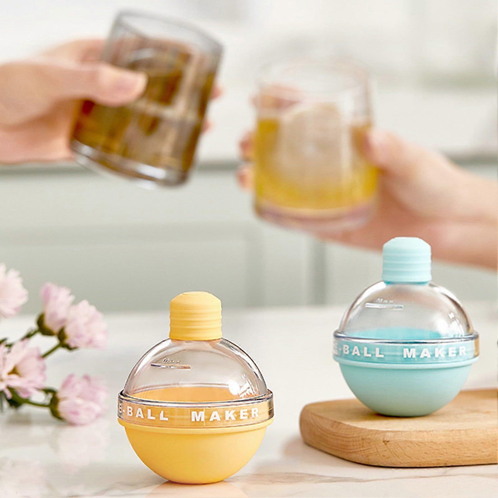 2-Piece Ice Cube Mold - Reusable -  Creative Light Bulb Shape - Ice Ball Maker -