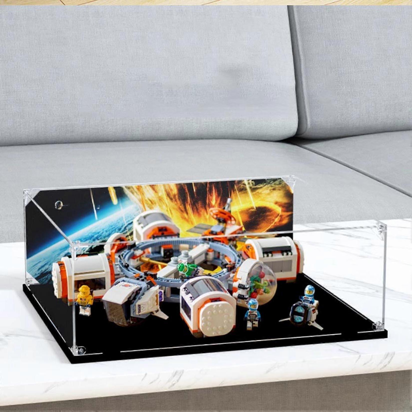 Acrylic Display Case for  60433 Space Station Express, Dustproof Clear Showcase for Collectors