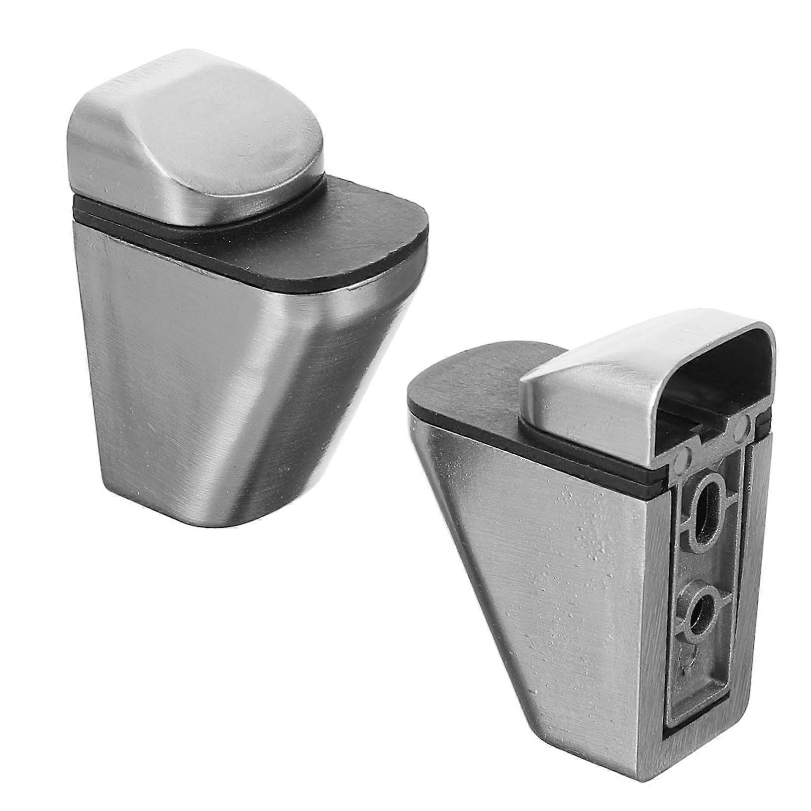 Glass Shelf Brackets Secure Durable Metal Support for Bathroom Cabinets Mirror Mounting 2pcs