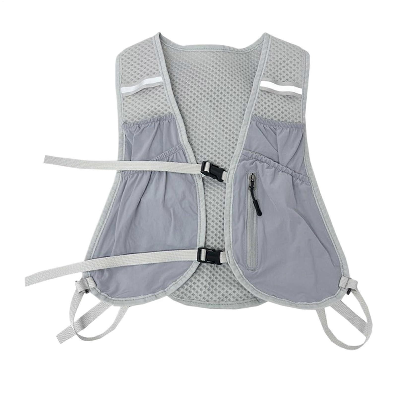 Running Hydration Vest with Water Bottle Holder, Lightweight Marathon Hydration Pack for Men, Grey