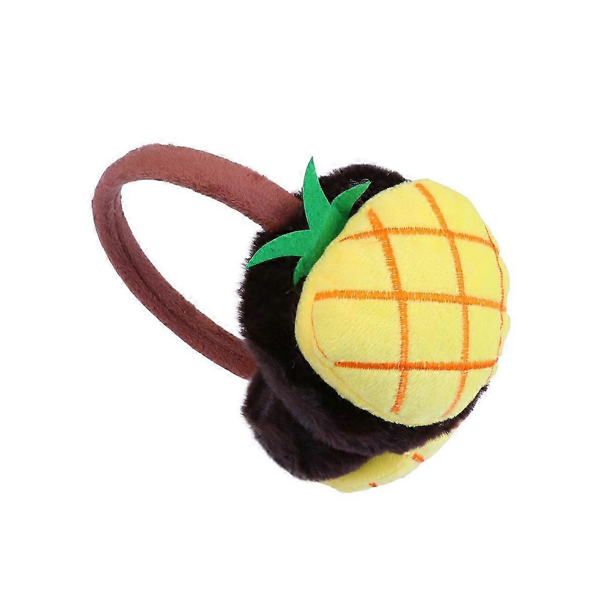 Plush Earshield Kids Earmuff for Ear Warming Pineapple Designed Winter Ear Cover