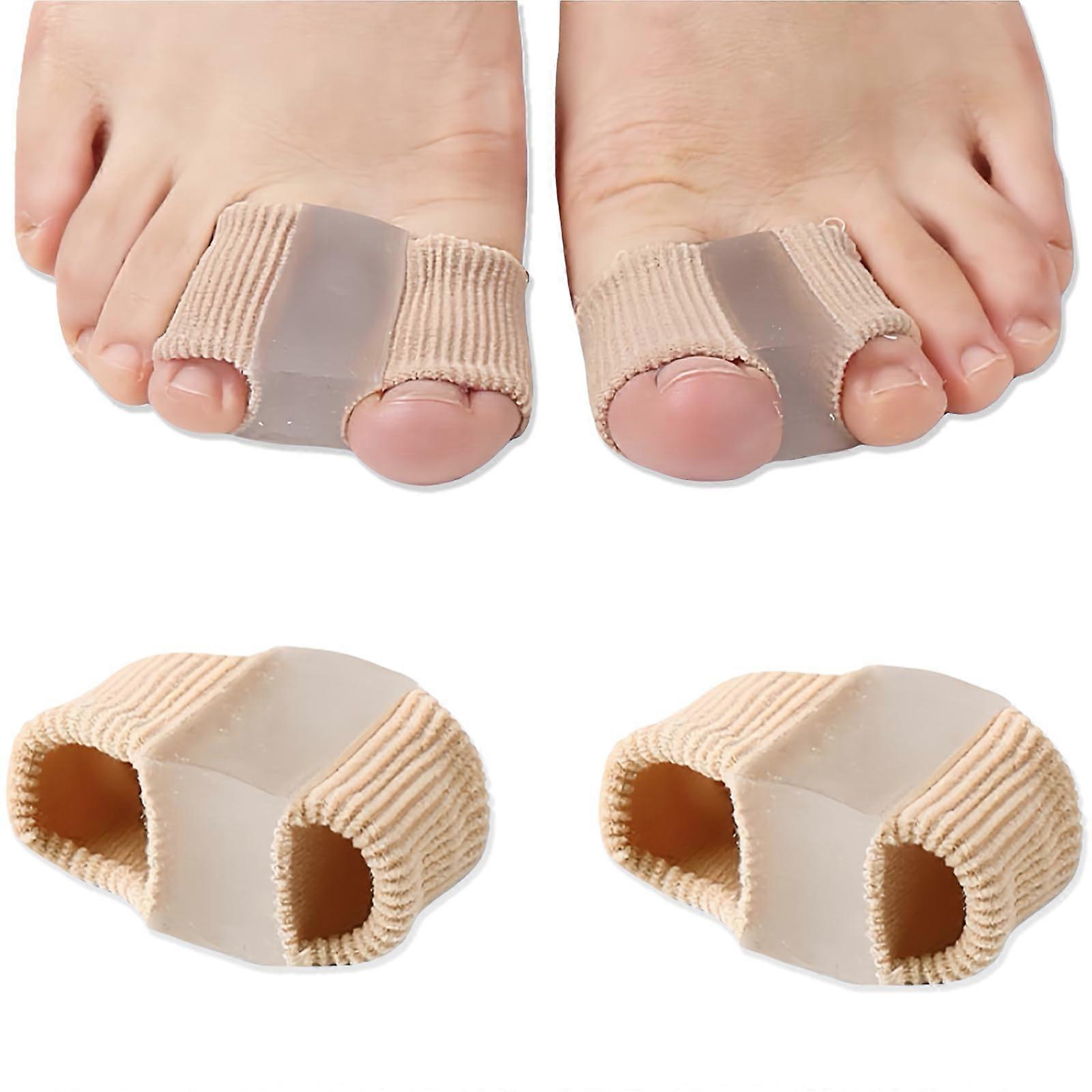 2PCS Gel Toe Separators and Bunion Corrector with Soft Cushioning for Overlapping Toes Relief