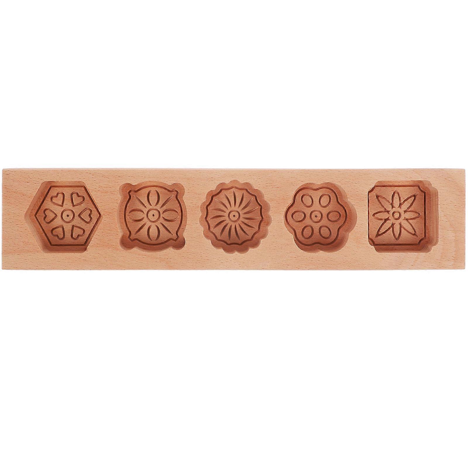 Decorative Pattern Baking Mold Wooden Pastry Mold for Home Use