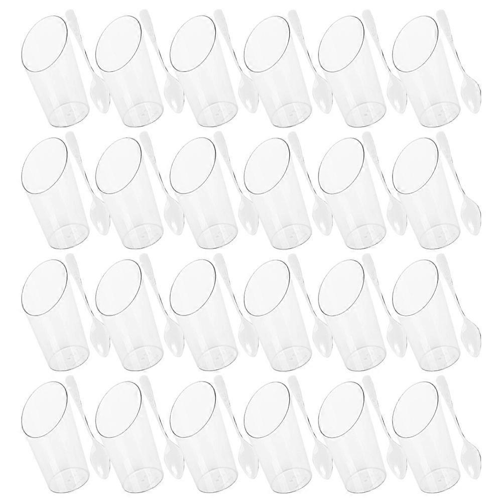 Transparent Dessert Cup Compact Design For Bar Use Ice Cream Serving Appetizer Cups 24Sets
