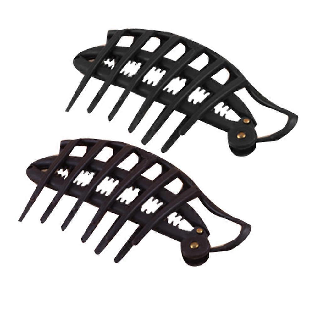 Black Hair Disk Bun Maker for Hair Styling Tool 2Pcs Set