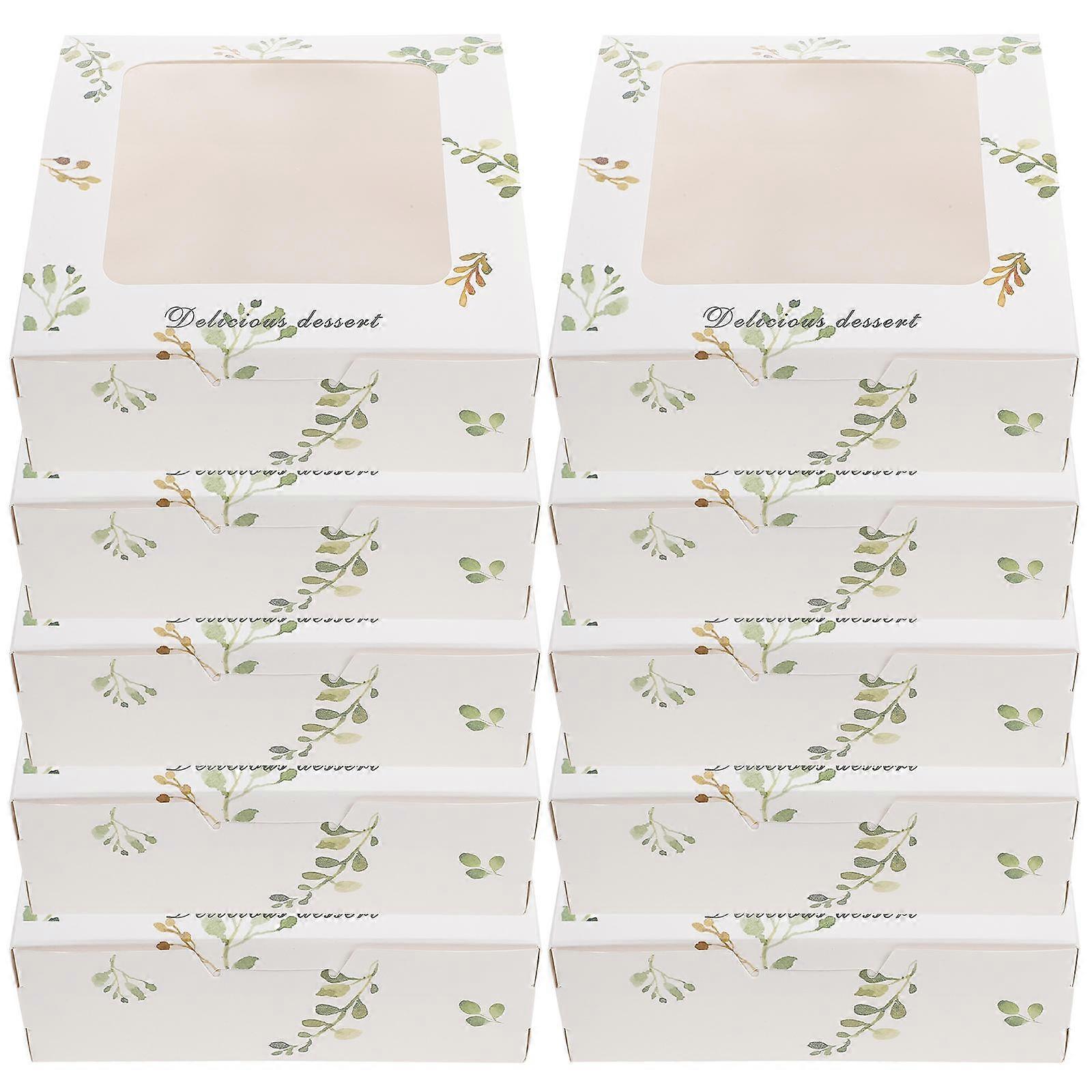 Yellow Egg Tart Packaging Box for Storage 20Pcs Disposable Tart Packing Boxes