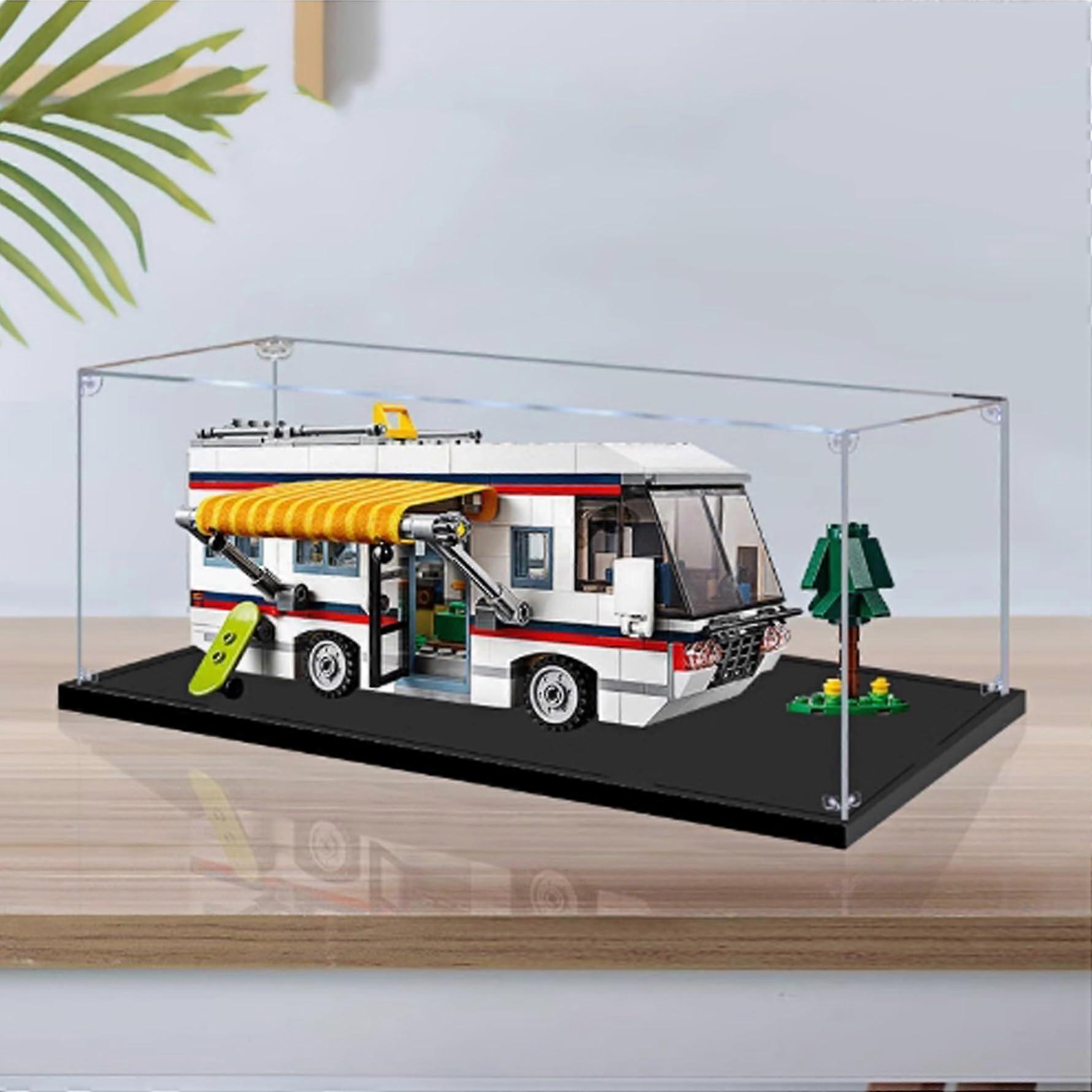 Acrylic Display Case for  31052 Holiday Camper, 360° Clear Viewing, Dustproof Stackable Design