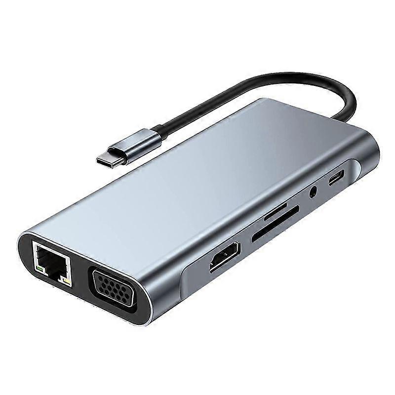 11 in 1USB C HUB Docking Station with 4K -Compatible, Type C PD
