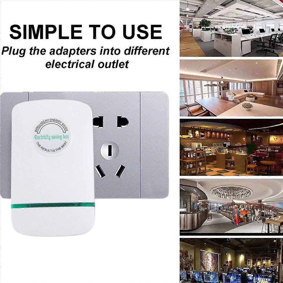 2 Pcs 90V-250V Stop Watt Energy Saving Device EU Plug