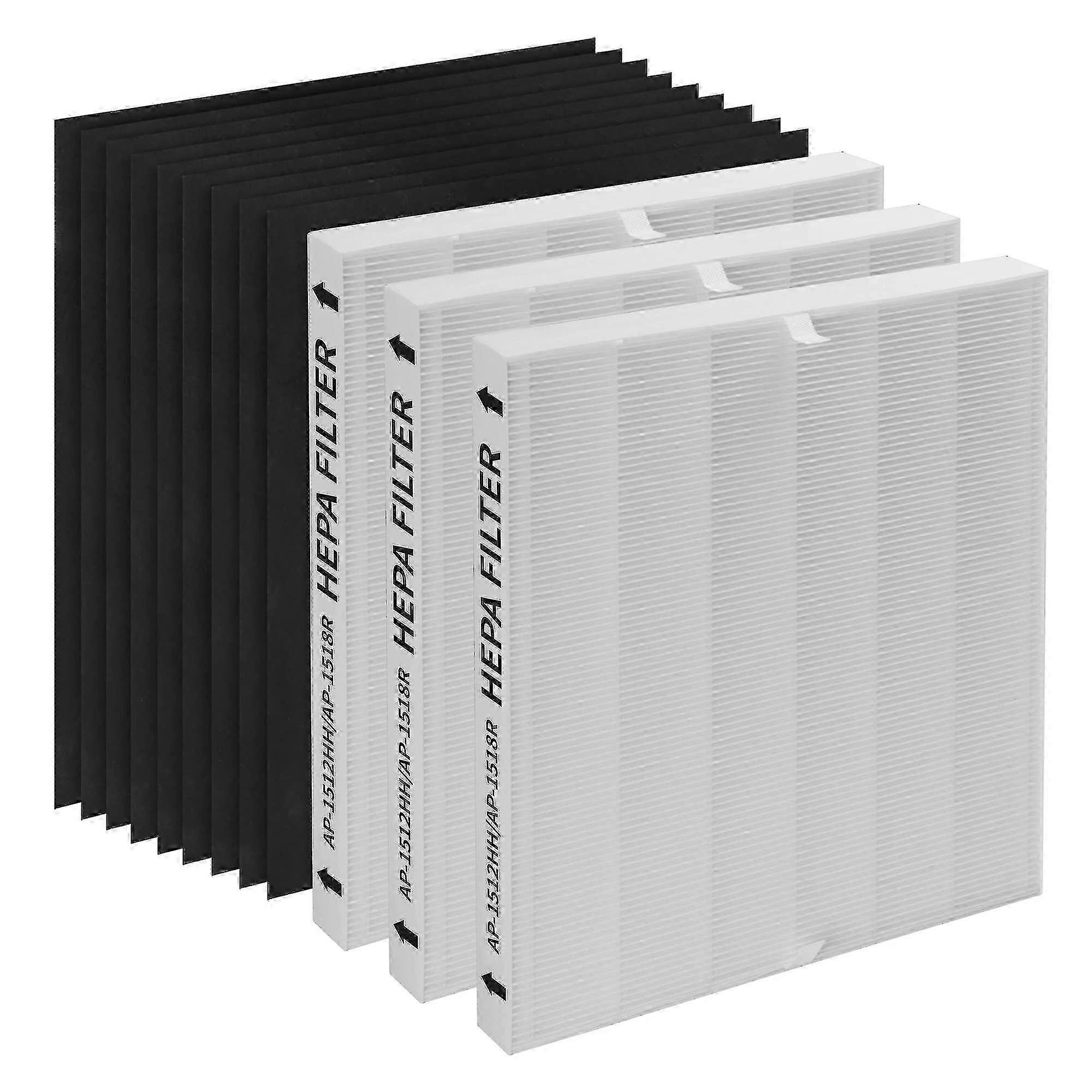 3 Pack True HEPA Replacement Filter Compatible with Coway AP-1512HH Mighty Purifier