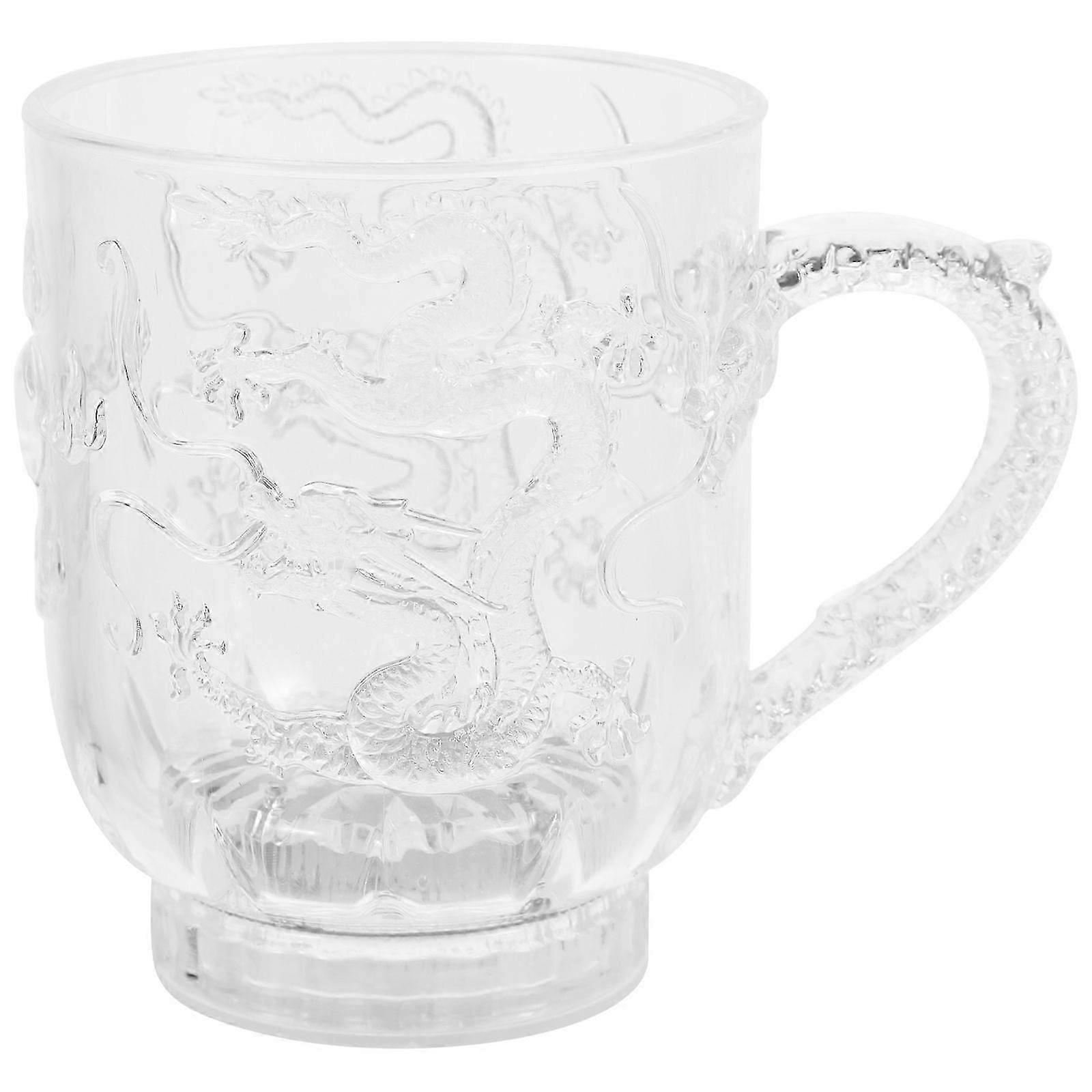 LED Acrylic Color-Changing Mug with Dragon Pattern (285ML)