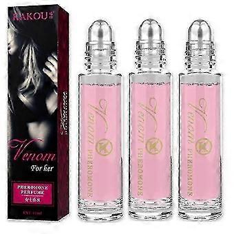 3 unidades de perfume roll-on com feromônios sexuais, perfume erótico para parceiros íntimos, masculino e feminino, 10ml - zkdm global