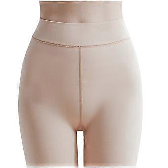 asdoklhq Panty's Dames Gevoerde Leggings Warme Leggings met Hoge Taille Doorschijnende Broek Antislip Panty Wit S