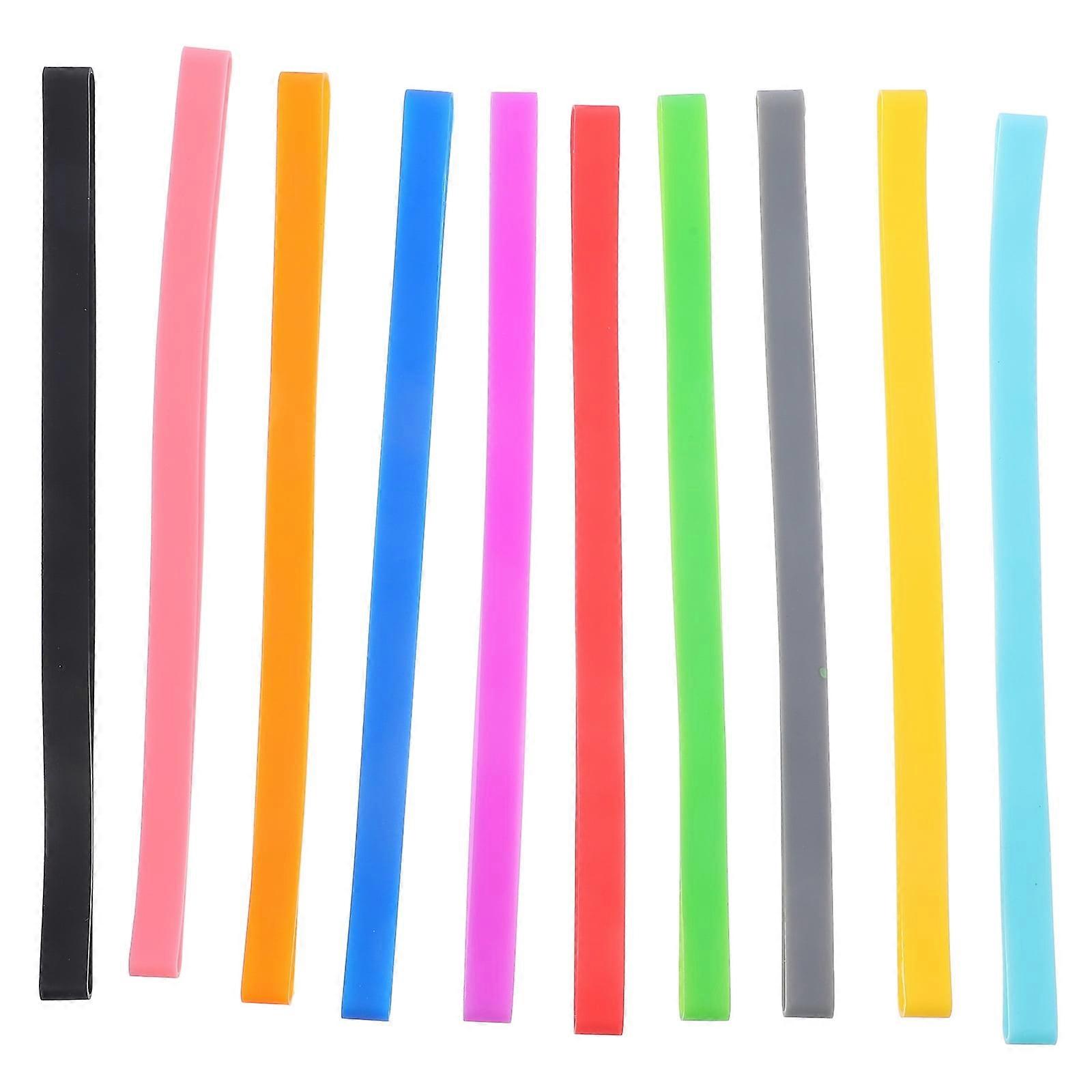 10 Stück flexible Gummibänder, wiederverwendbare Gummibänder, Bindebänder