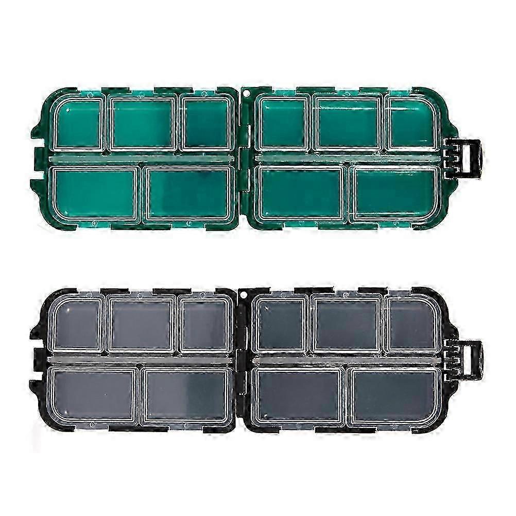 Fishing Hook Box Container for Storage 2Pcs Plastic Compartments Organizer