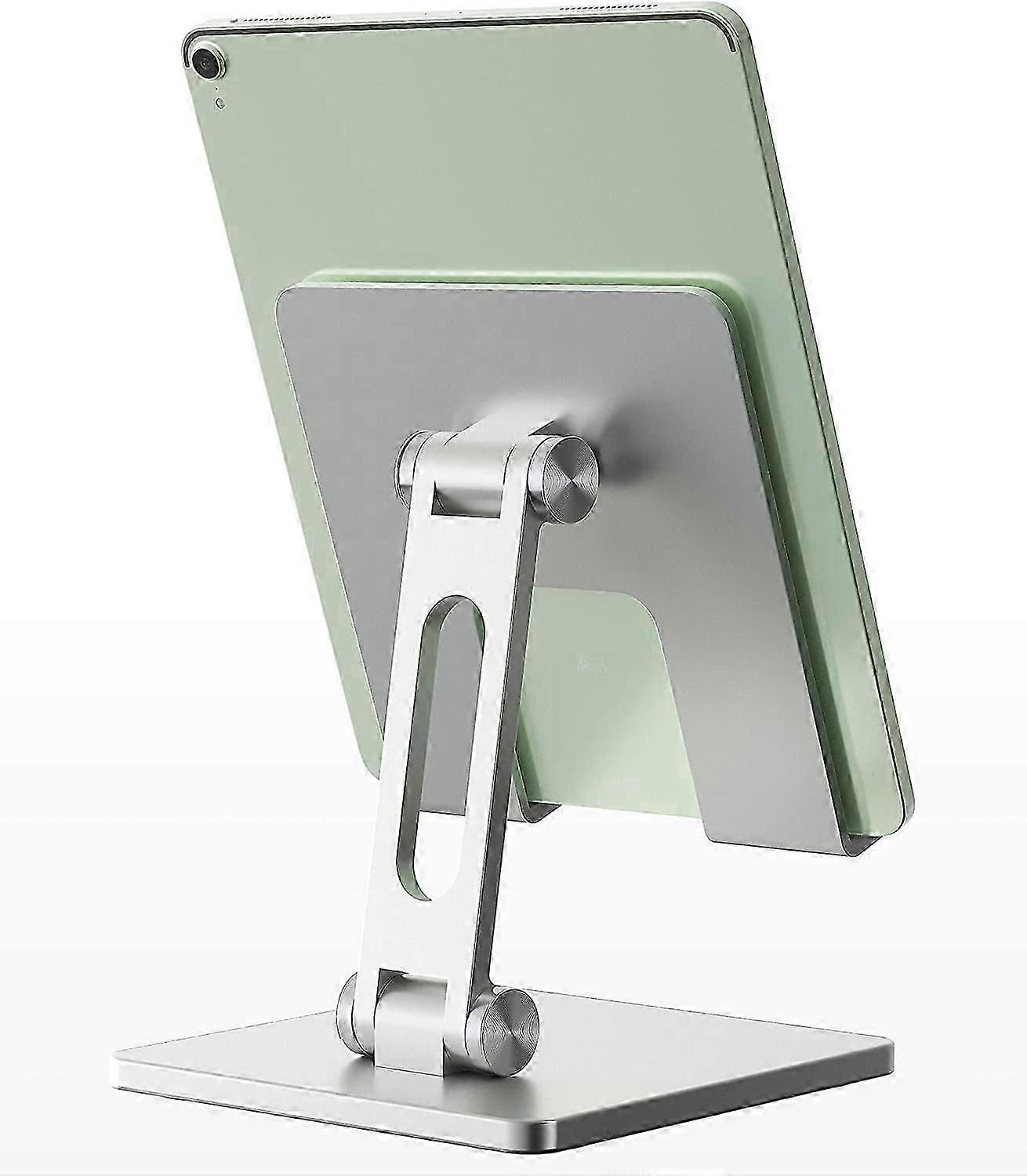 Tablet computer stand compatible with desk, suitable compatible with 7-13.3 inch tablet computer Thick aluminum base, multi-angle adjustable and folda