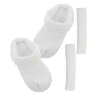 Fodera per scarpe bianca con inserti in peluche rimovibili (1 set)