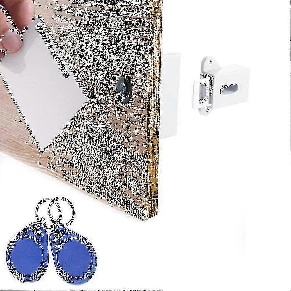 Electronic Hidden La-tch Lock Compatible withCabinet with RFID Keyless Entry System