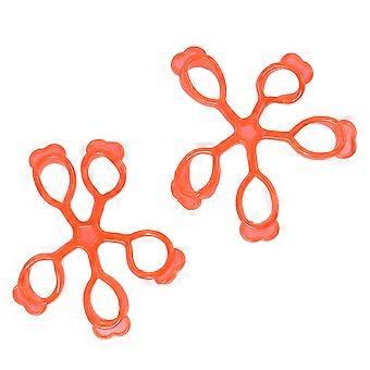 Finger Strengthener Finger Exerciser for Guitar Hand Exercises 2Pcs Red