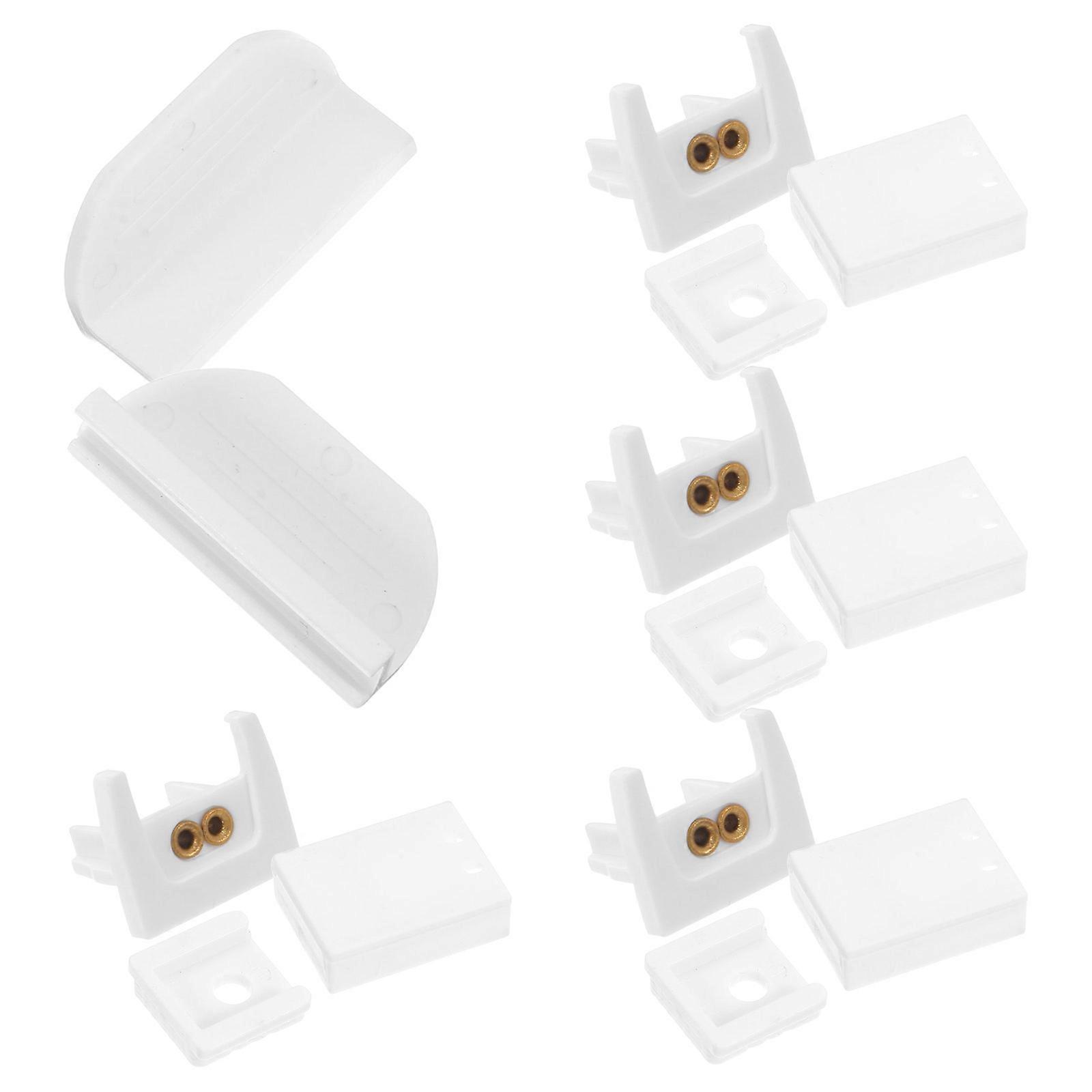 Adjustable Folding Curtain Mounting Support for Blind 1Set White Brackets