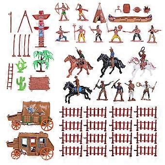 43Pcs Realistic Shape Miniature Dollhouse People Figurines for Child Farm Sand Table Decoration and Teaching Aid in Assorted Color