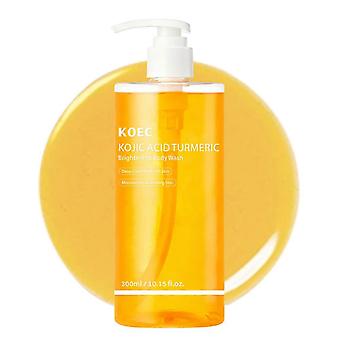 Gurkemeje Body Wash 300ml - Skin Brightening Kojic Gurkemeje Flydende Sæbe - Mild Eksfolierende Gurkemeje Shower Gel til Rensende & Glat Hud NaixDC