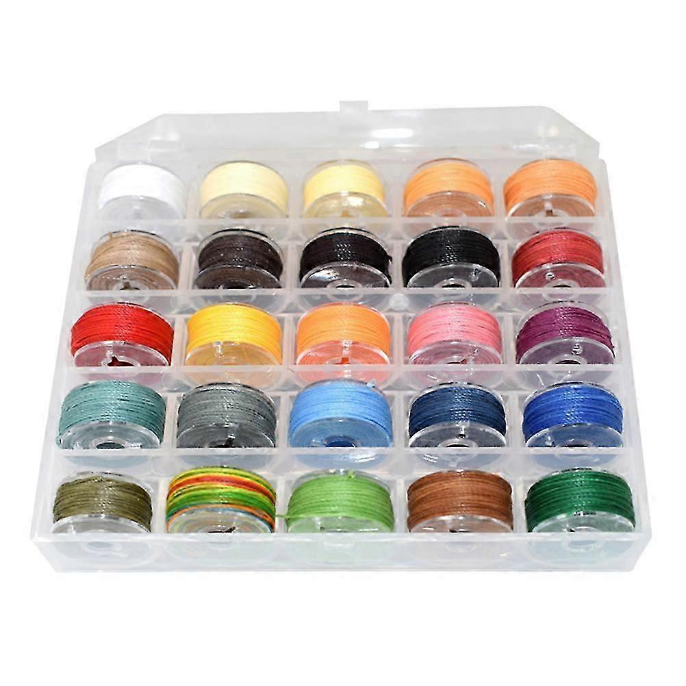 Stitching Thread Round Wax Line for Sewing 2 Boxes 25 Colors
