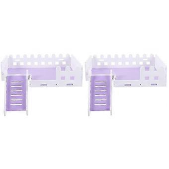 Kleine Haustierplattform Hamsterplattform Spielzeug für Kinder 2er-Sets Violettes PVC-Material
