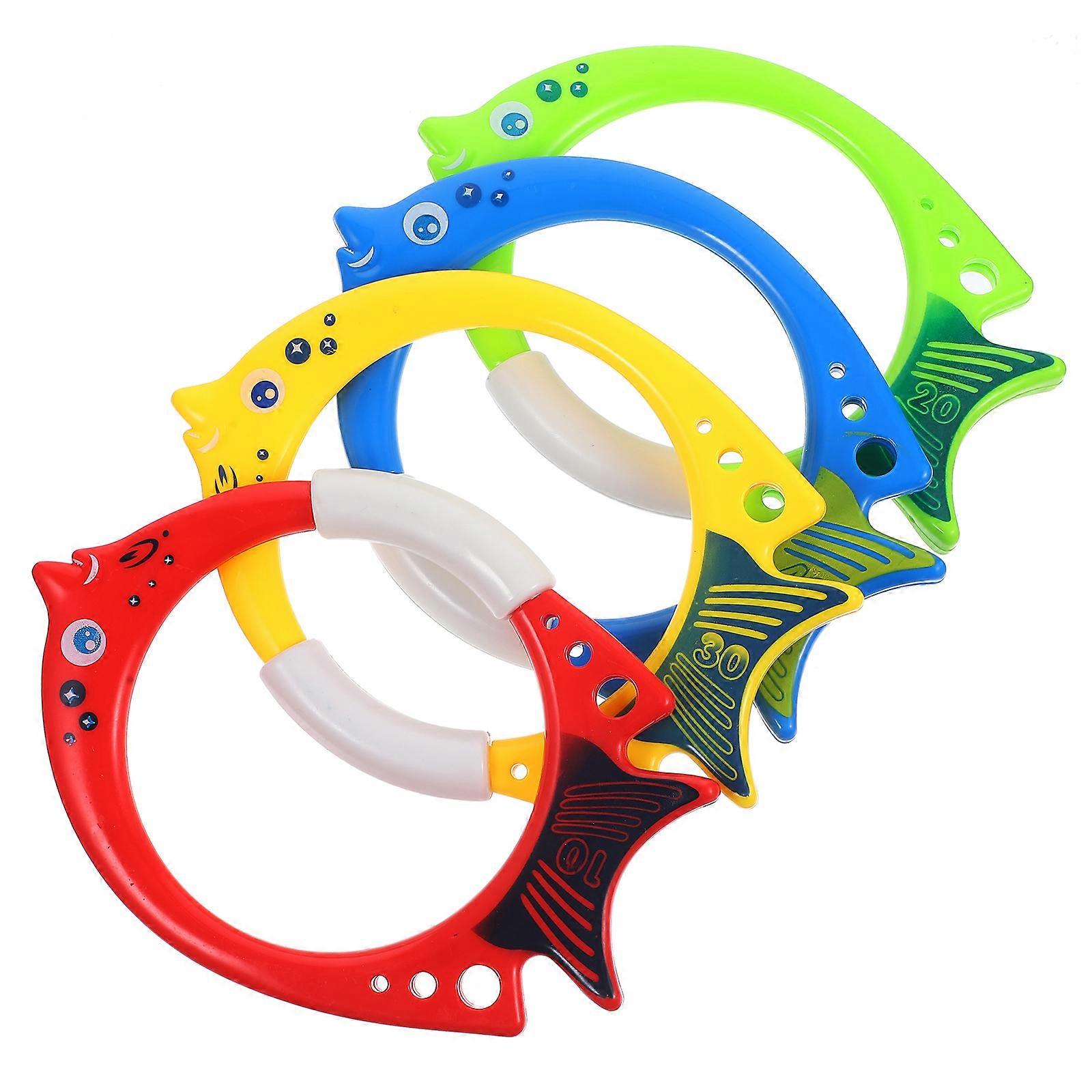 Swimming Pool Rings for Diving 4Pcs Diving Pool Ring Training Kit