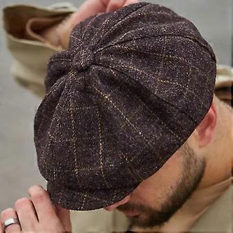 Fashion Men Berets Hat Autumn New Vintage Herringbone Octagon Painter Caps Women'S Casual Pumpkin Hat Gatsby Flat Berets Gorras