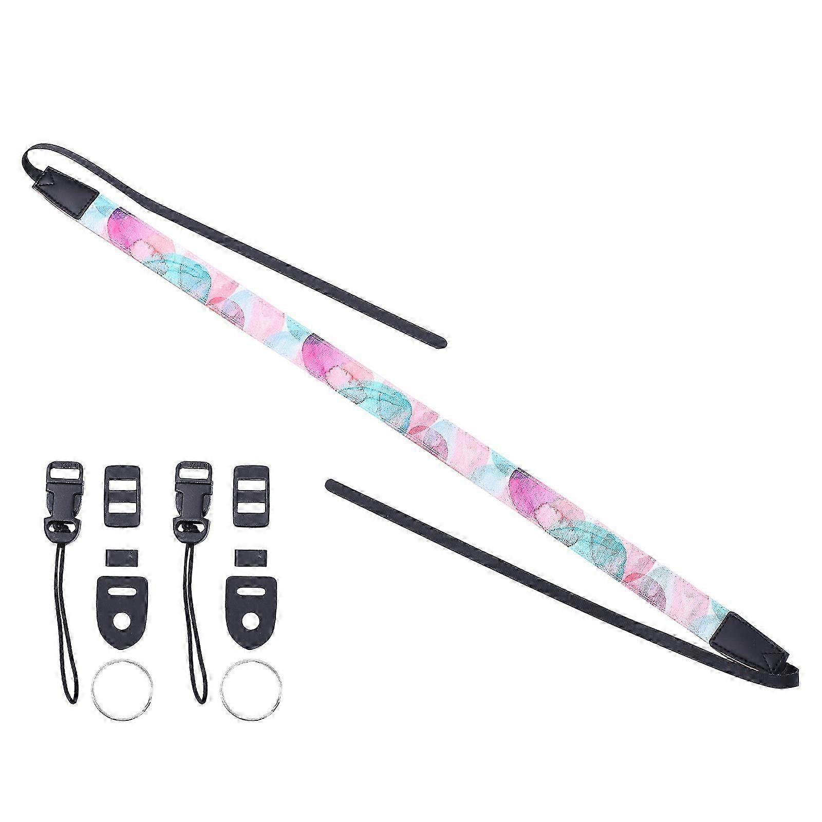 Camera Strap 140x3cm Silver Polyester, Anti-Slip Shoulder Strap, Quick Installation Sewing Process, Adjustable Travel Camera Strap, 1 Pack