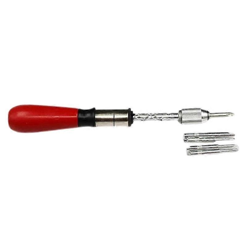 Semi Automatic Screwdriver Push Pull Wood Handle Ratchet Screw Driver with Replaceable Bit for DIY Project Accessories