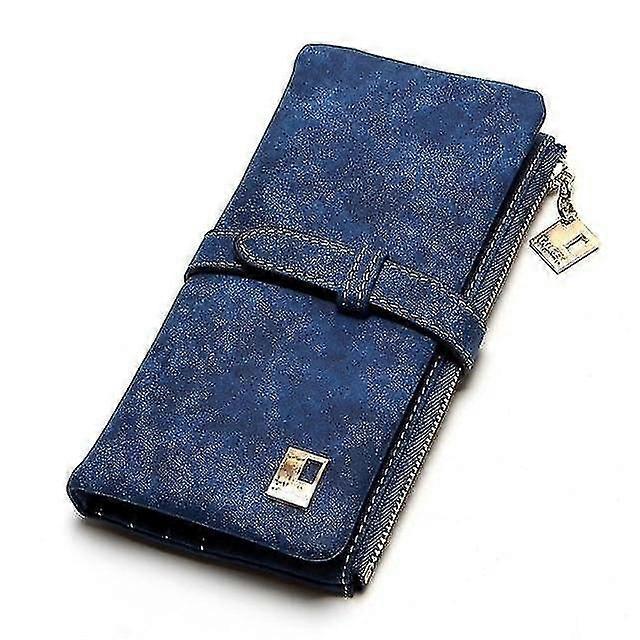 Long Design Pu Leather Drawstring Two Fold Wallet