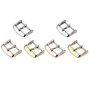 6Pcs Watch Band Clasps | Electroplate Fine Steel Buckles