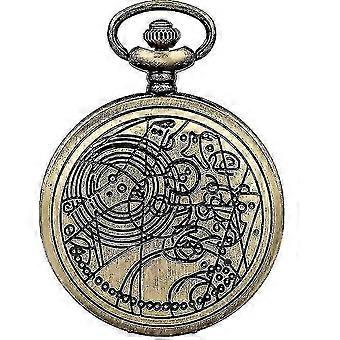 Zakhorloge Doctor Who met hanger en ketting in retrostijl, in zilver, voor mannen en verkocht in