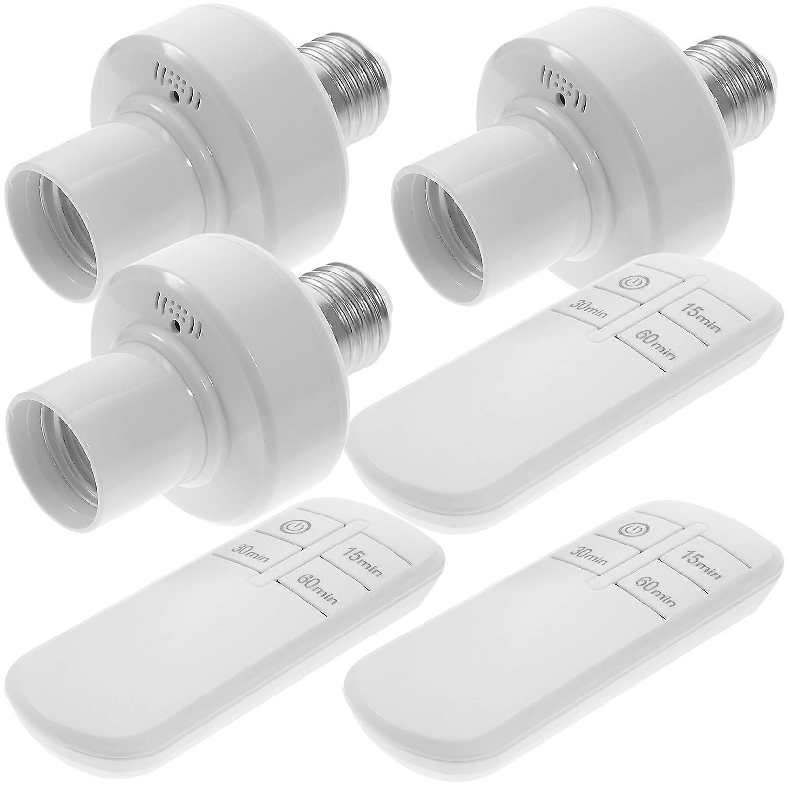 3pcs Remote Control Light Socket Wireless Light Switch Remote Light Socket