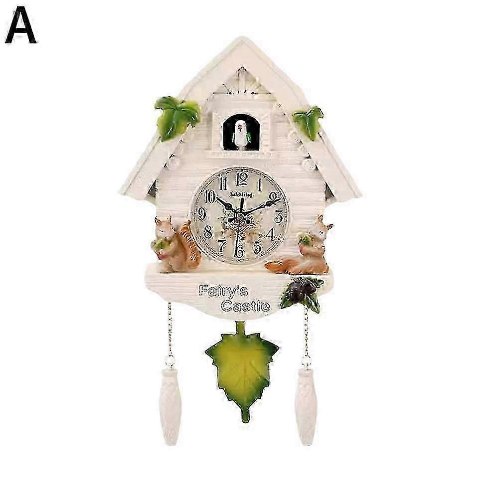 European creative cuckoo silent wall clock