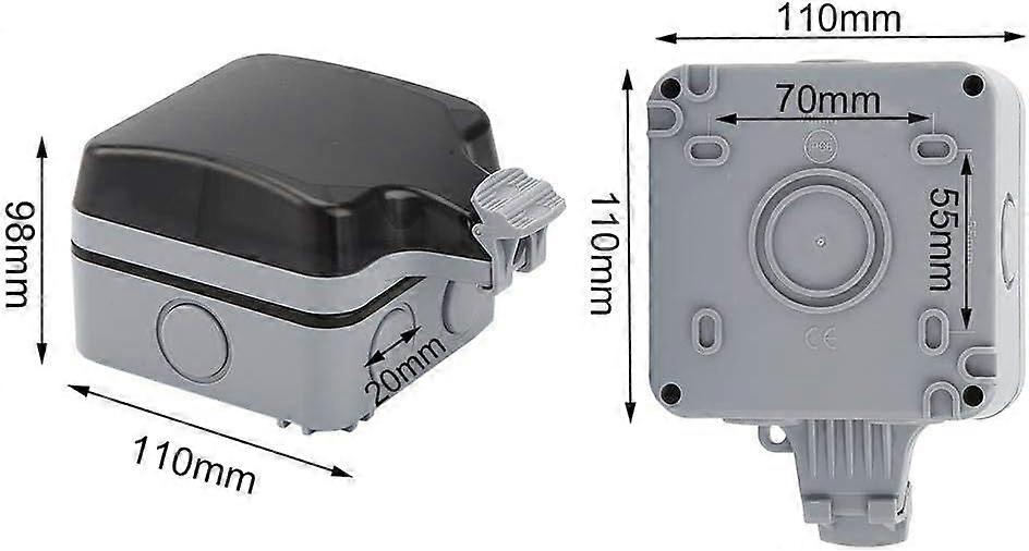 Garden Sockets Outdoor Socket Ip66 Weatherproof Usb Socket Socket Wall-Mounted