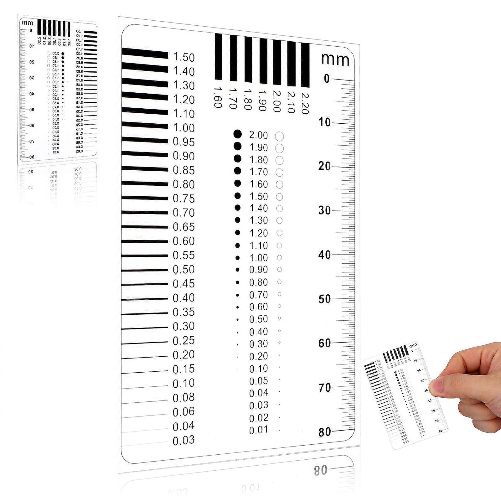 Plastic Measuring Instrument Crack Width Gauge Ruler for Precise Inspection