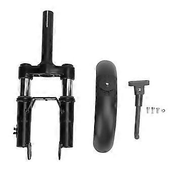 Electric Scooter Front Suspension Kit Steel PC Shock Absorption Hydraulic Suspension Front Fork with Mudguard Kickstand Screws for M365 Accessories