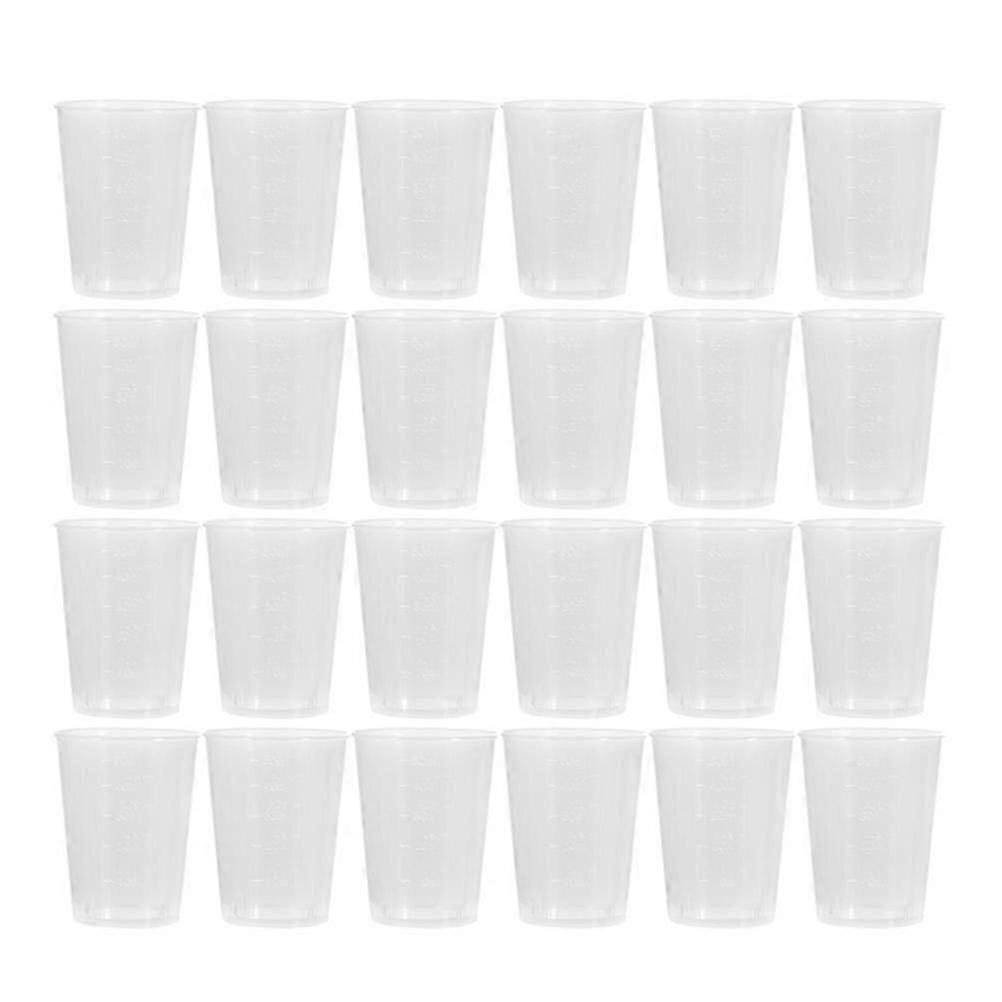 100pcs 50ml Measuring Cups Practical Transparent Plastic Measuring Cups