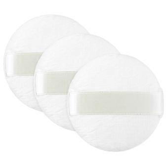 Short Plush Powder Puff Comfortable for Dusting Face and Body 3Pcs Set