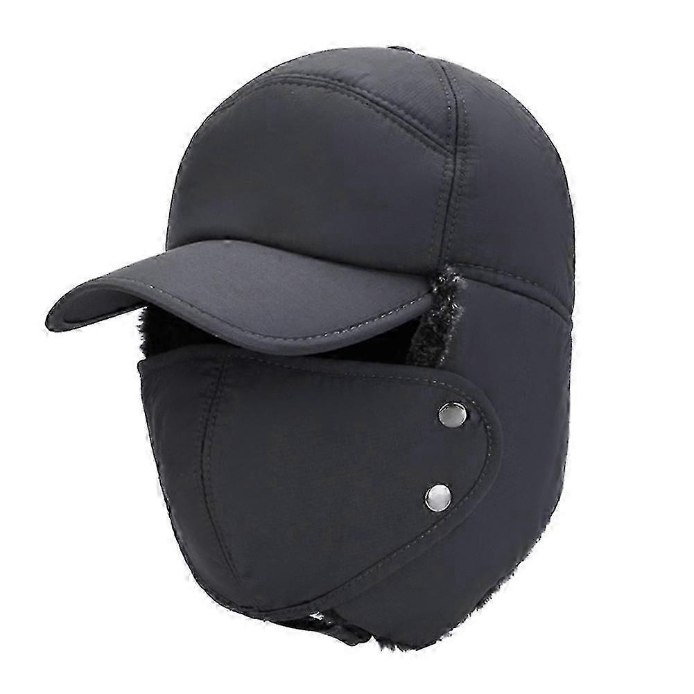 Men Hat Cap Ear Flap Warm Thicken Windproof Comcompatible withtable compatible with Winter Outdoor Skiing