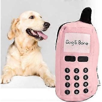 Pet Chew Toy, Mobile Phone Plush Dogs Cats Probing Chew Toy Interactive Dog Chew Toy Tear Resistant(pink) 360.