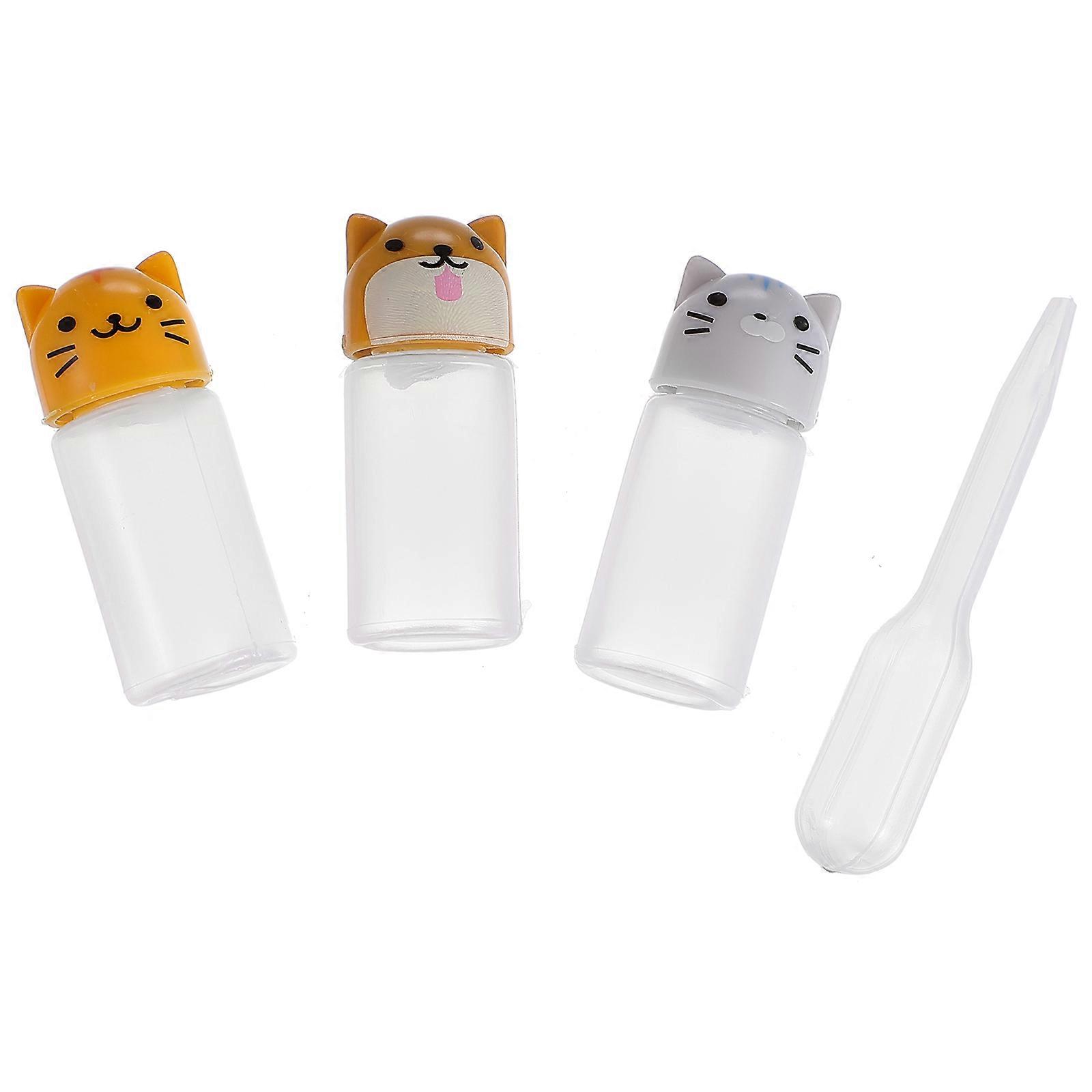 1 Set Small Sauce Bottle Plastic Storage Bottles Empty Bottle (Assorted Color)