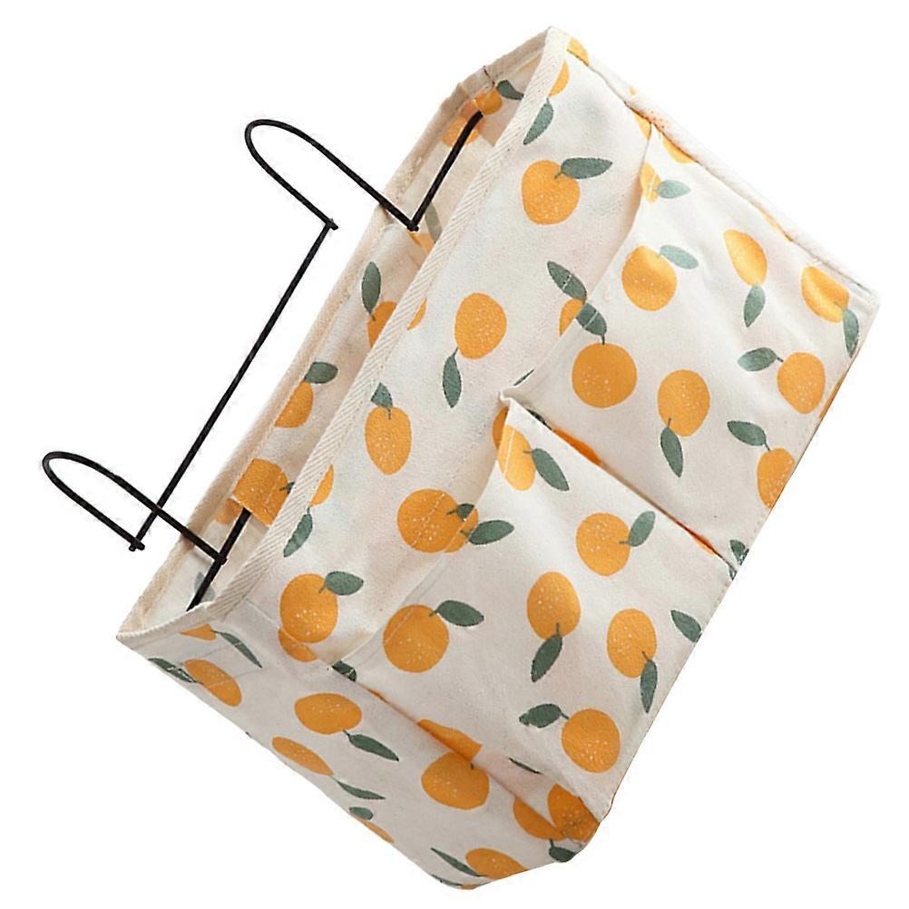 Storage Bedside Hanging Pouch for Organizing Sundries Lemon Pattern