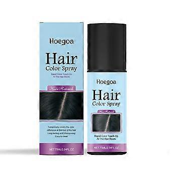 Spray descartável para combinar a cor do cabelo (preto) proporciona cobertura duradoura, é fácil de limpar e portátil, sendo ideal para retoques diários da cor do cabelo.