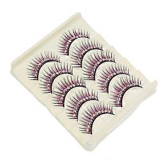 False Eyelashes for Performance Thick Style 5Pairs with Diamond Decor