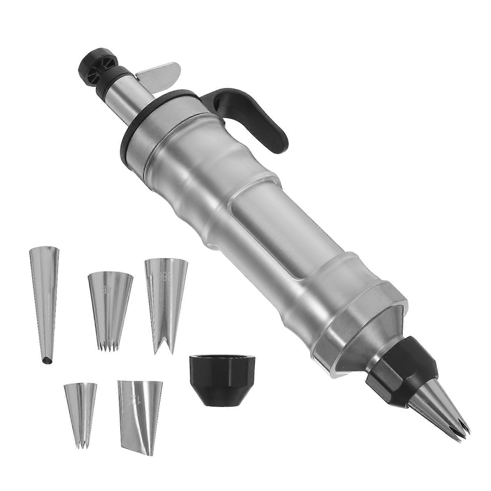 1Pcs Biscuit Maker Dessert Decorator for Cake Baking Use Silver