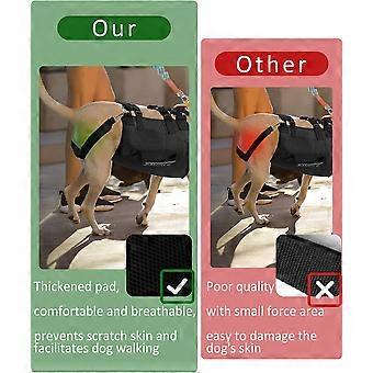 Harnais de soutien pour chiens de taille moyenne à grande, harnais de levage d'urgence réglable avec poignée, soutien complet du corps pour chiens âgés, handicapés ou souffrant d'arthrite.